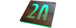 2D LED Stainless Steel Backlit Room Number Signs