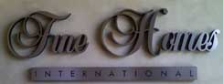 3D Brushed Stainless Steel Reception Signs