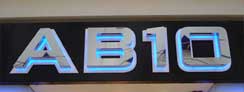 Mirror Polished Stainless Steel Backlit Signs With Acrylic Back Plane